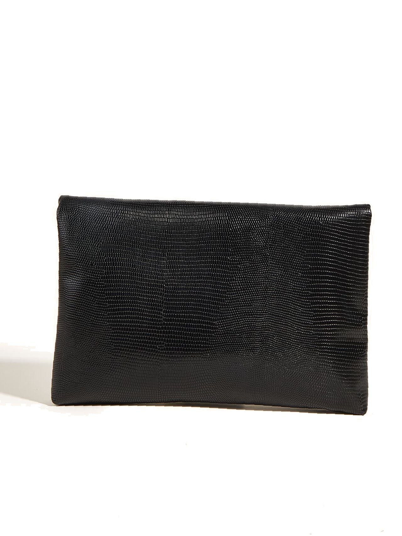 Back view of the Crocodile Embossed Detail Square Bag